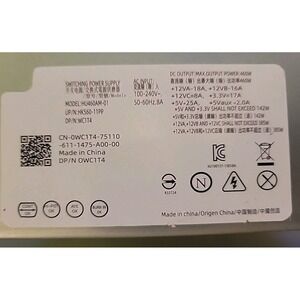 HU460AM-01 WC1T4 D460AM-03 460W Power Supply Fits Dell XPS 8930 8900 8700 8300
